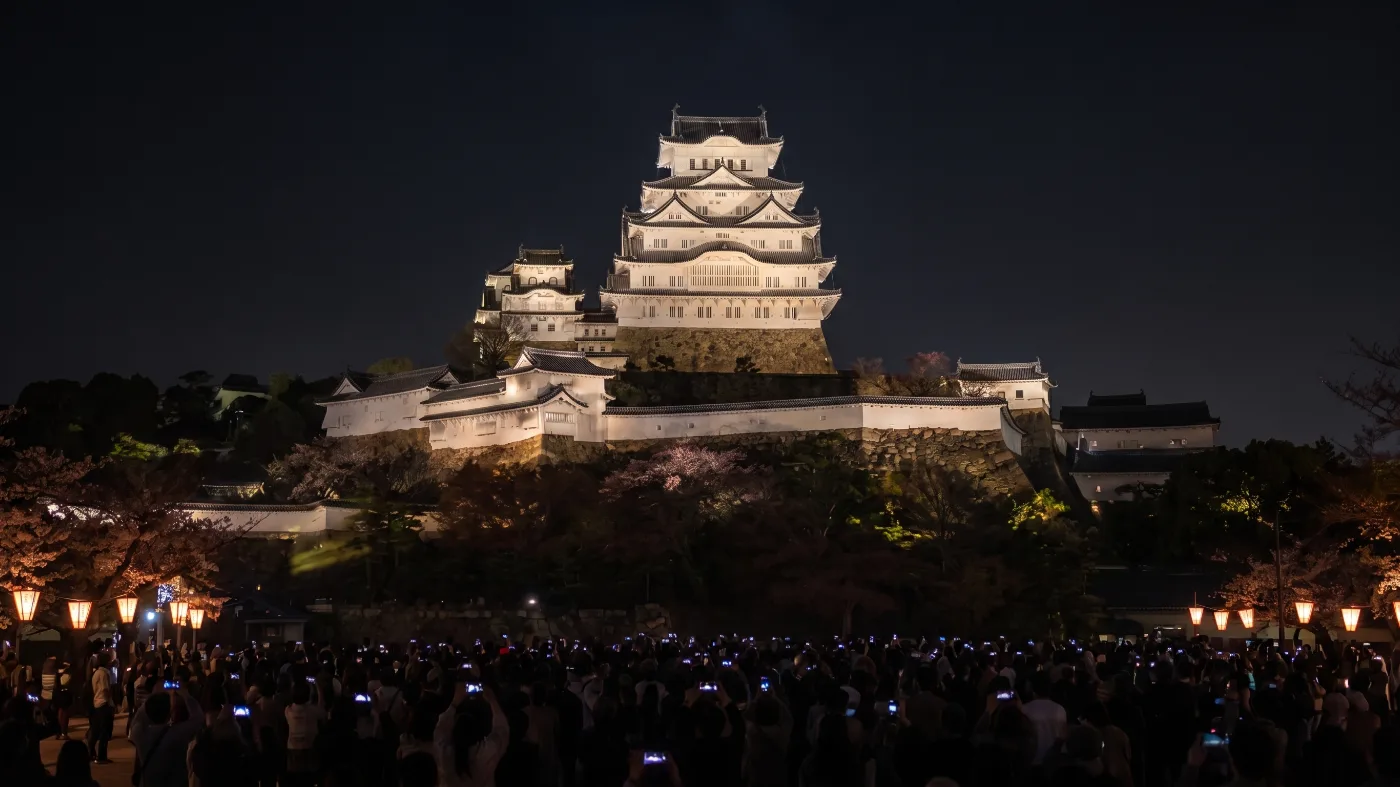 夜の城郭 投影前（イメージ）